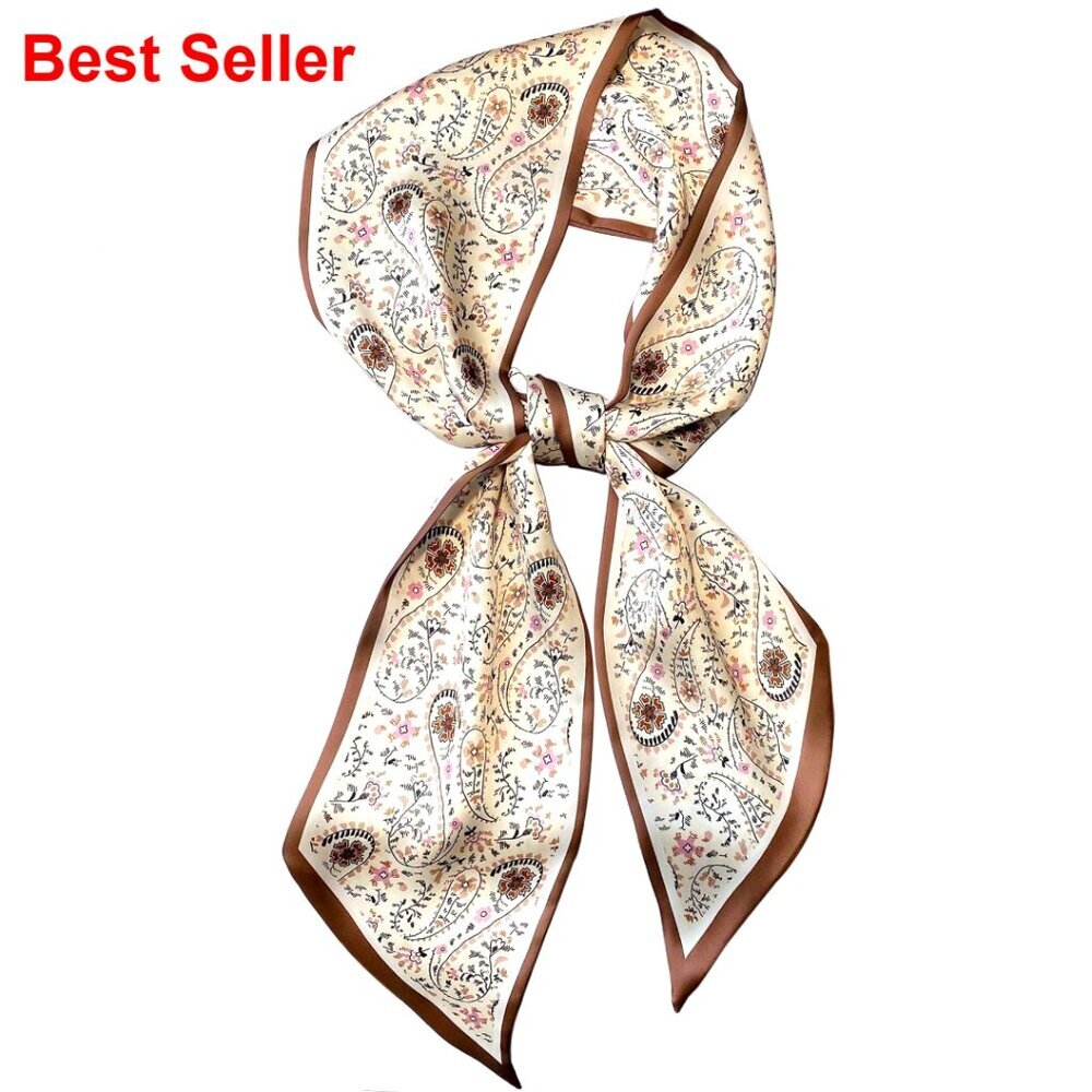 59" Long Silk Feel Scarf Fashion Accessory for Hair Neck Bag